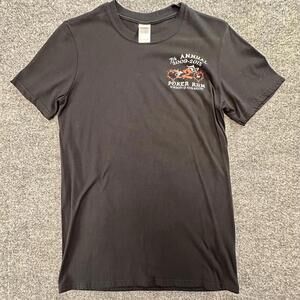 Gildan Softstyle Ring Spun Black Poker Run T-Shirt Size‎ Small #239